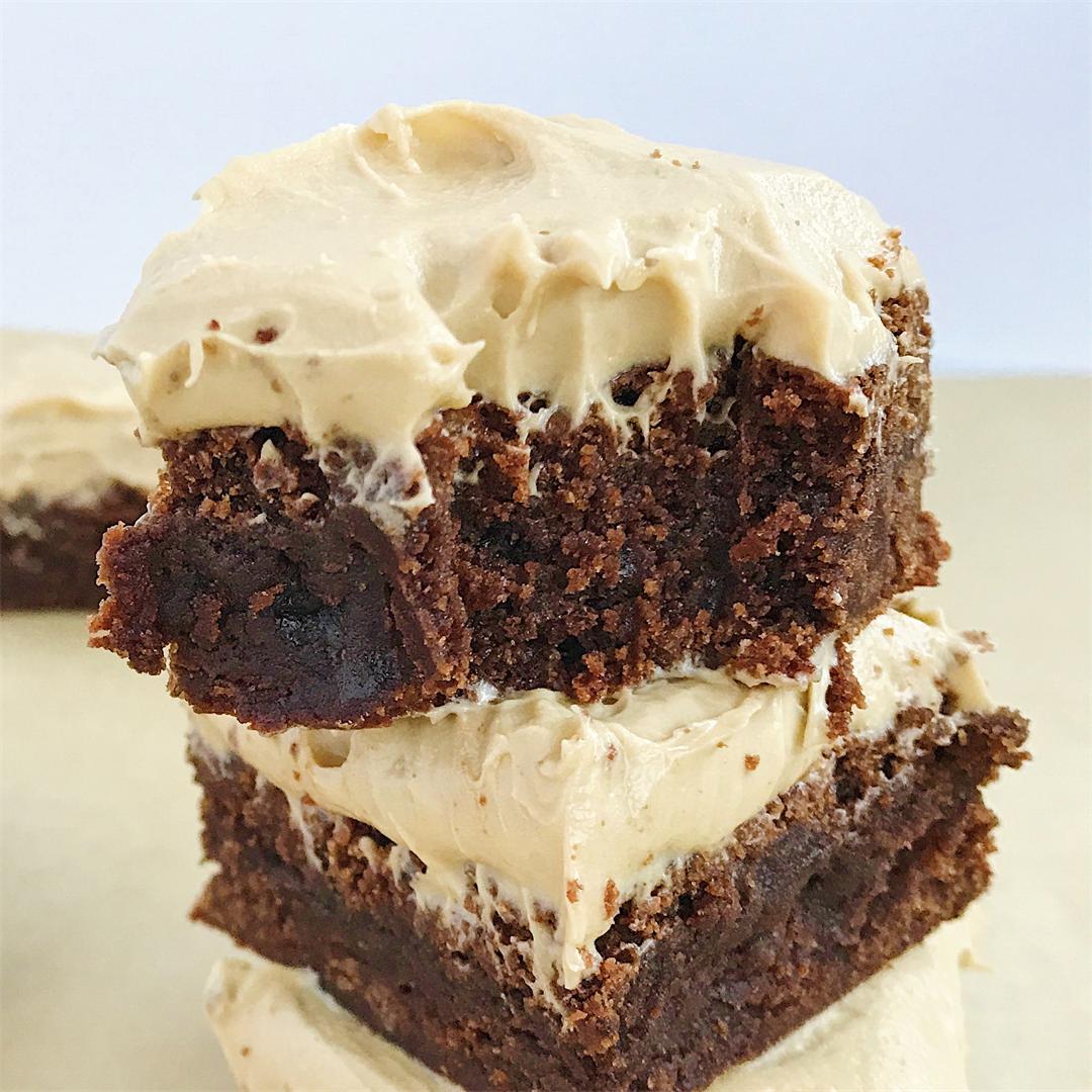 Mocha Brownies with Coffee Cream Cheese Frosting