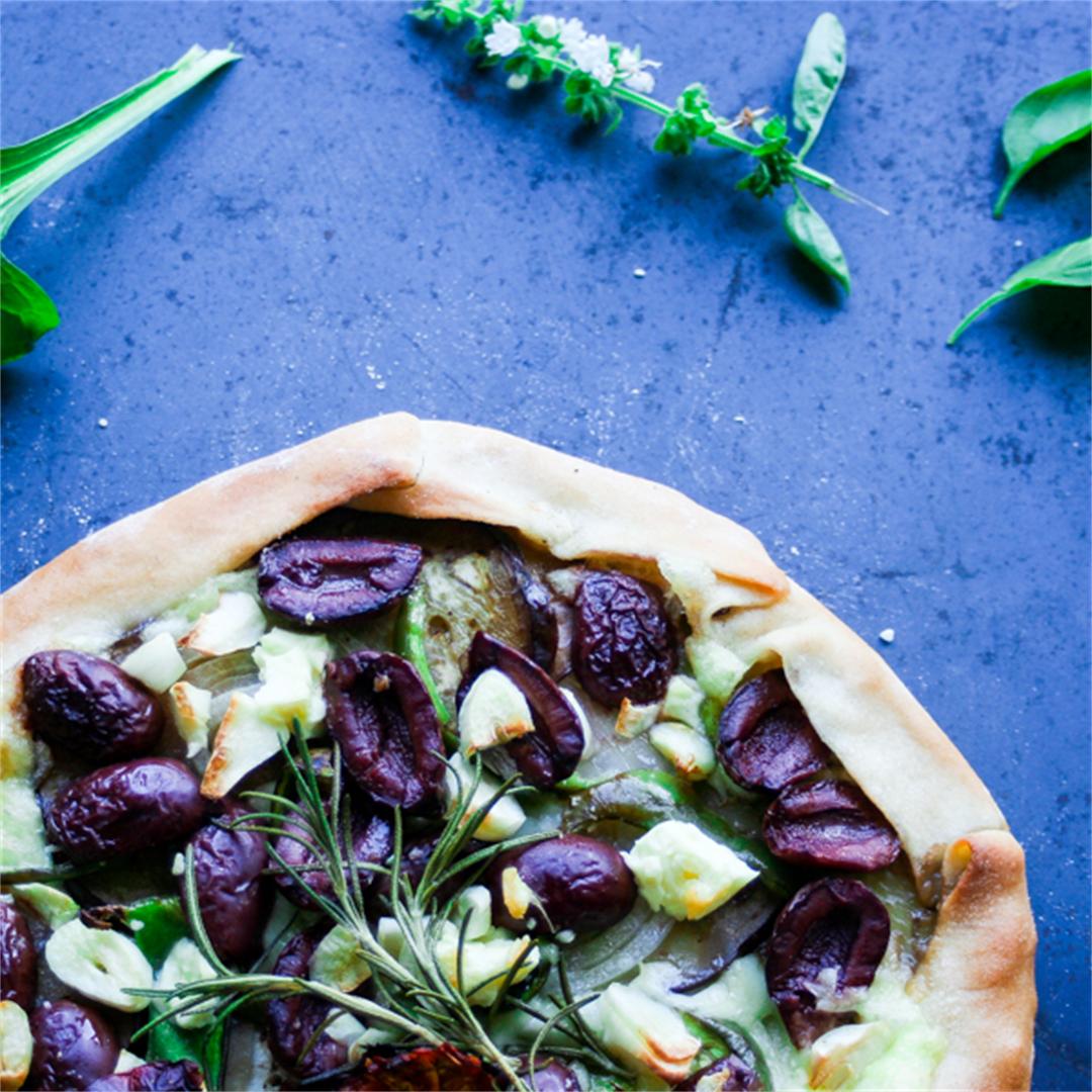 Galette Style Veggie Loaded Pizza