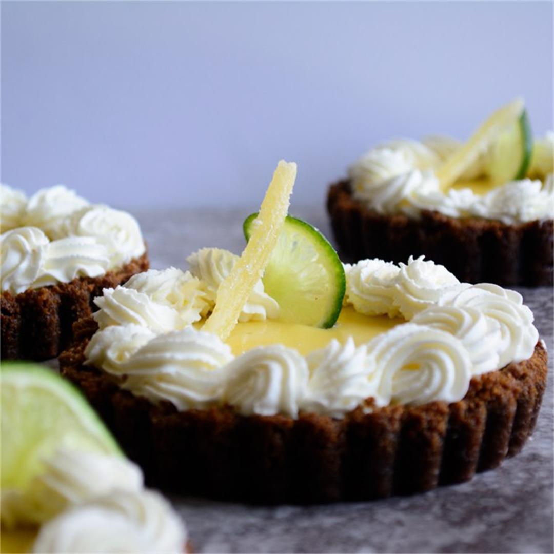 An exotic twist on key lime pie featuring ackees