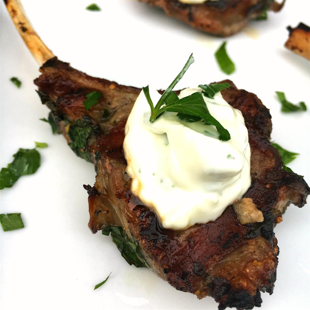 Grilled Lamb Chops With Tzatziki