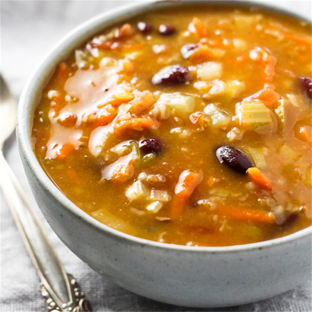 Hearty Vegetable Soup with Bulgur