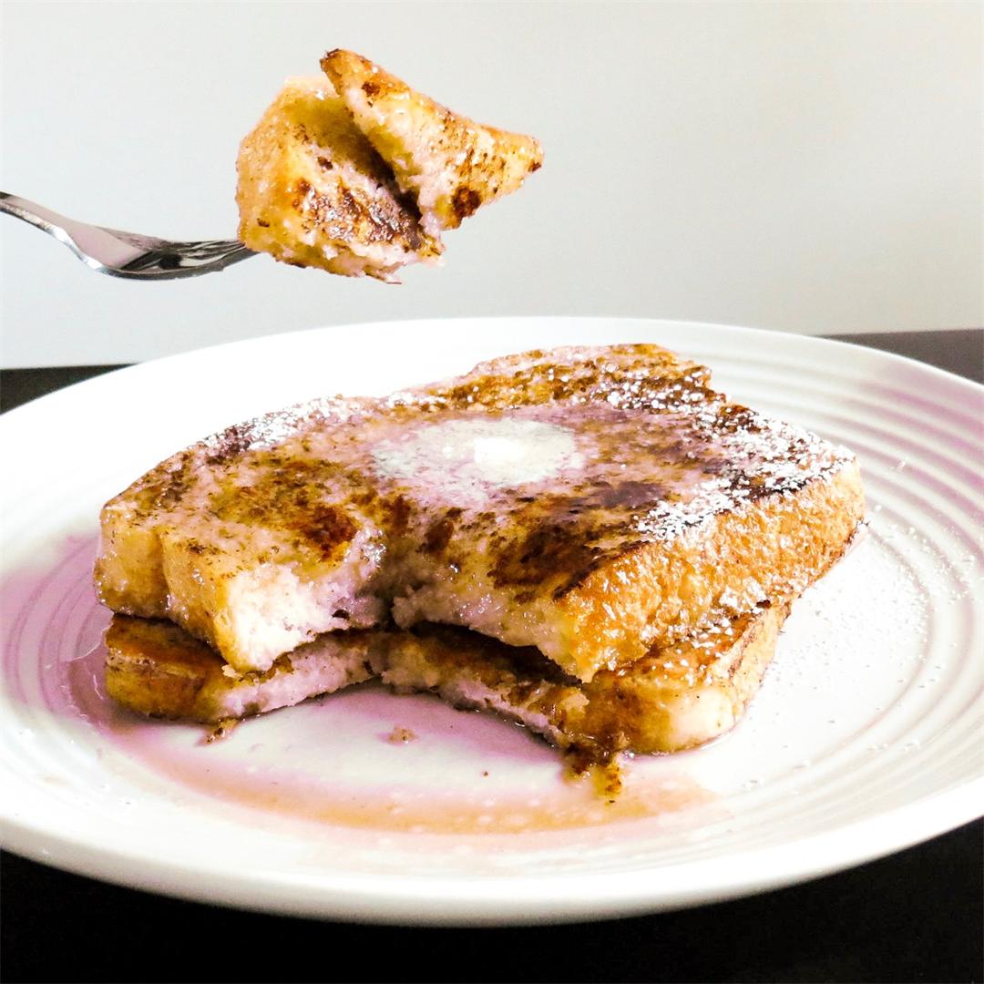 Brown Sugar Cinnamon French Toast with Maple Almond Syrup