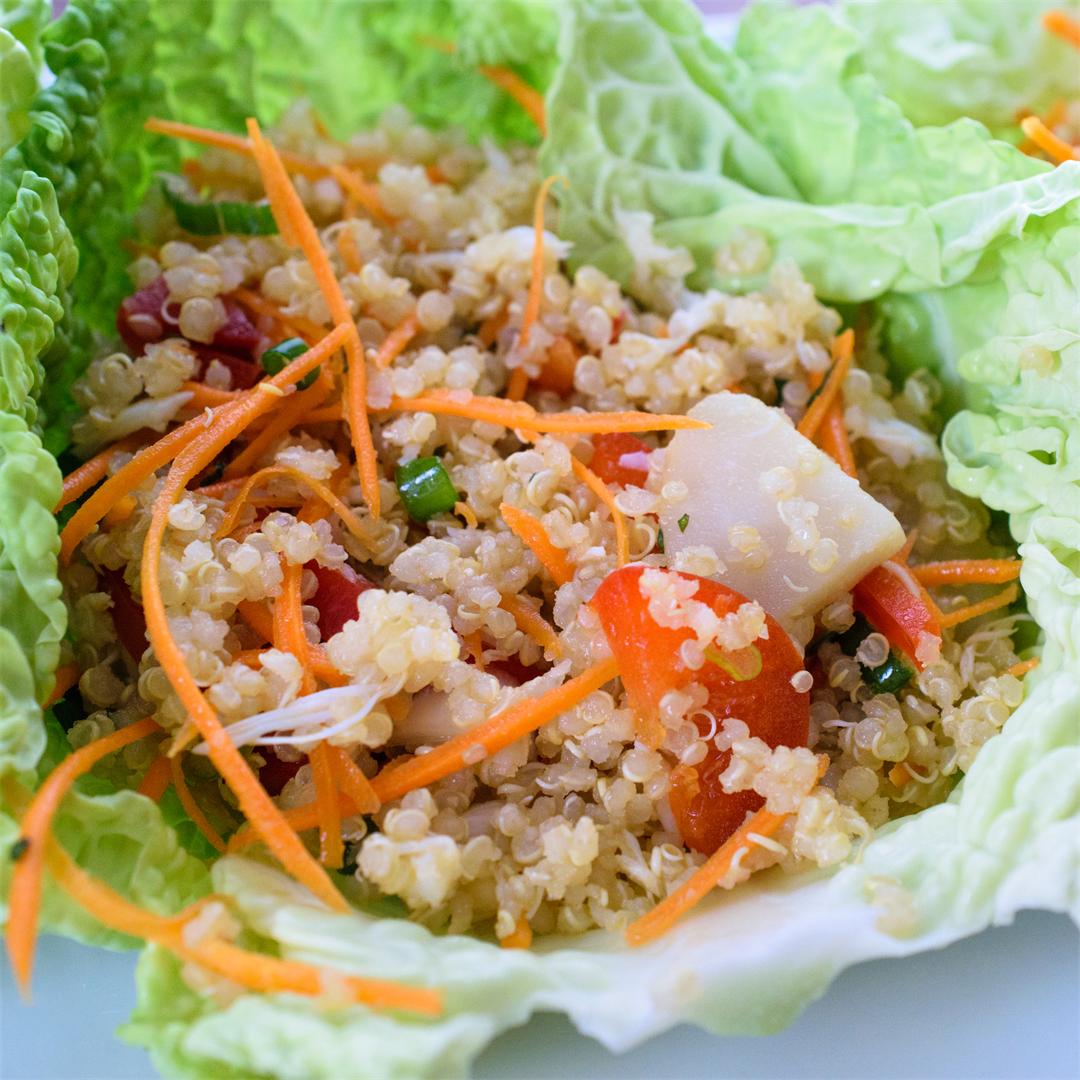Crab Spring Roll Quinoa Salad