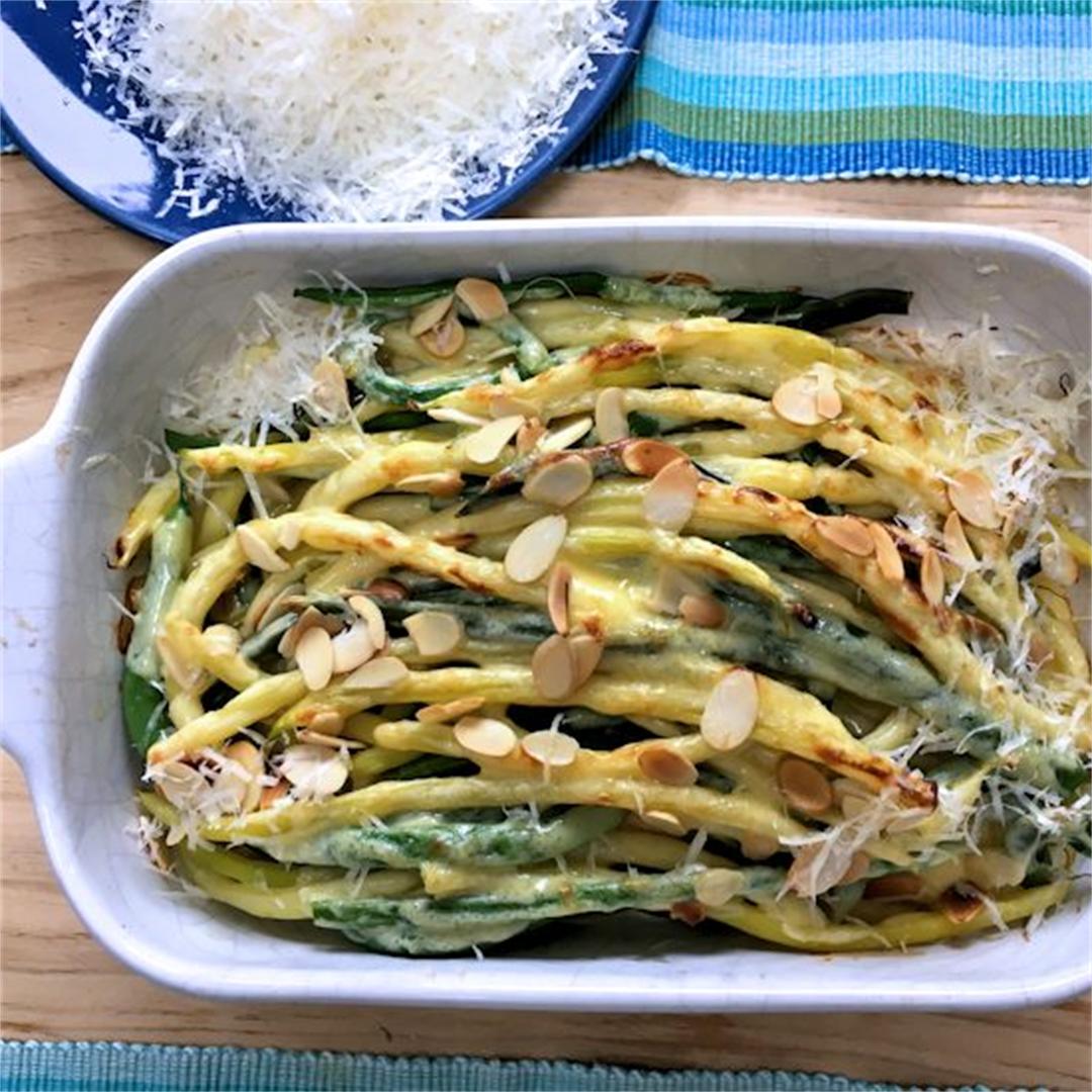 Green beans with Parmesan cream