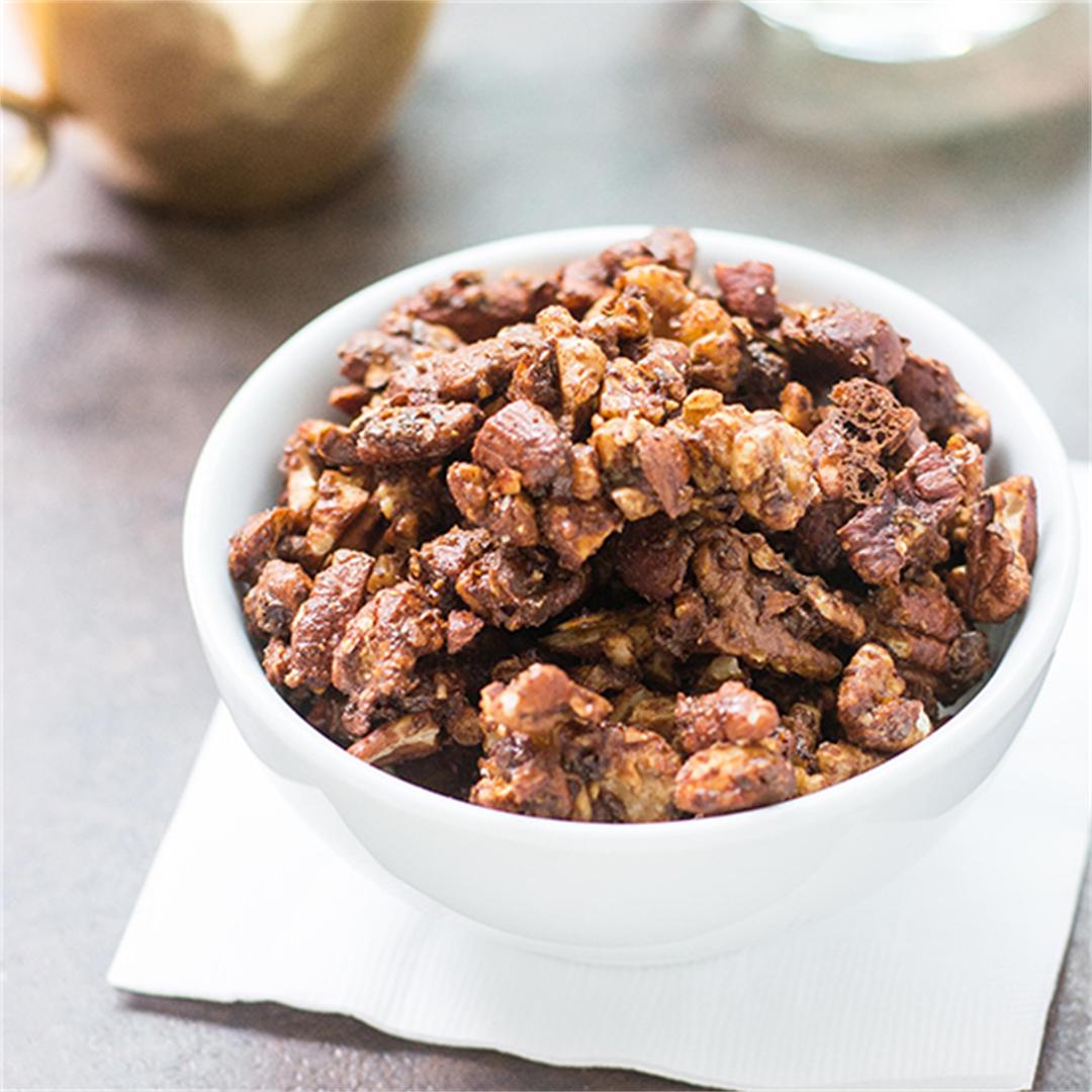 Vegan Flax Candied Nuts