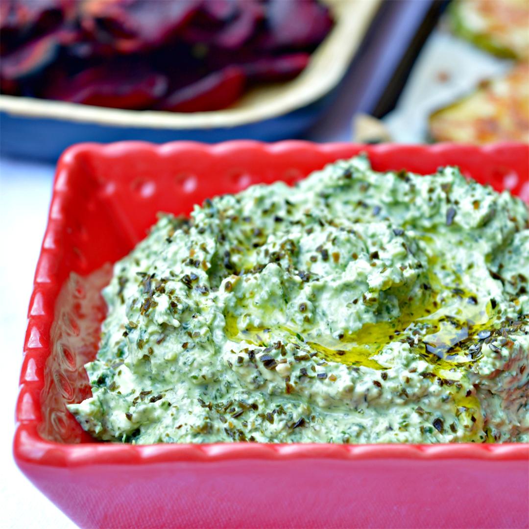 Roasted Kale & Feta Cheese Dip