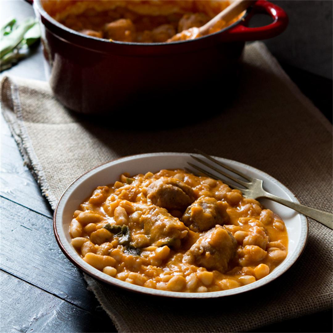 Tuscan Bean Stew with Sausages
