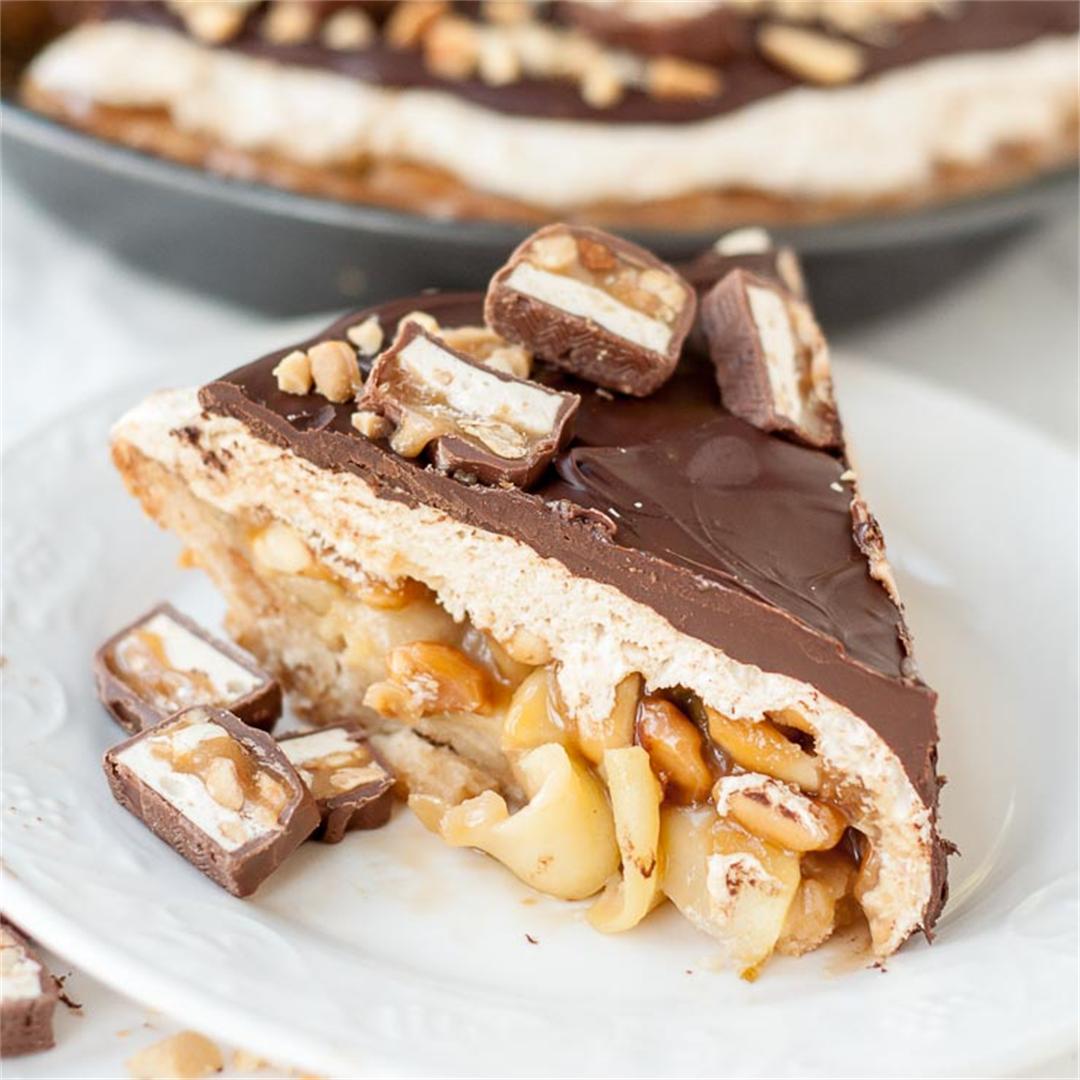 Snickers Salted Caramel Apple Pie
