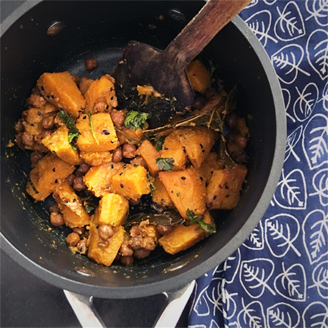 Pumpkin and Black Chickpea Curry