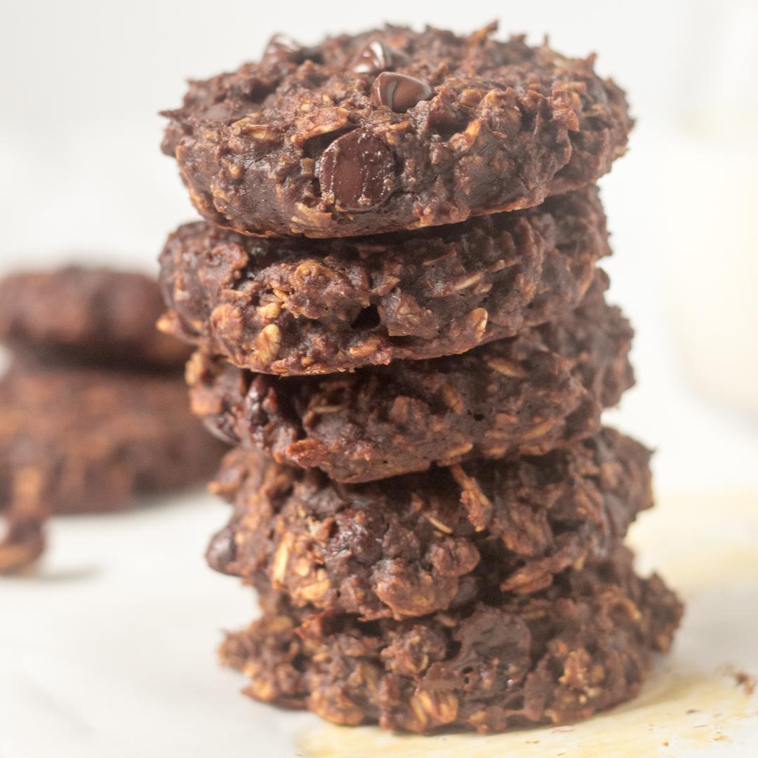 Double Chocolate Oatmeal Peanut Butter Cookies