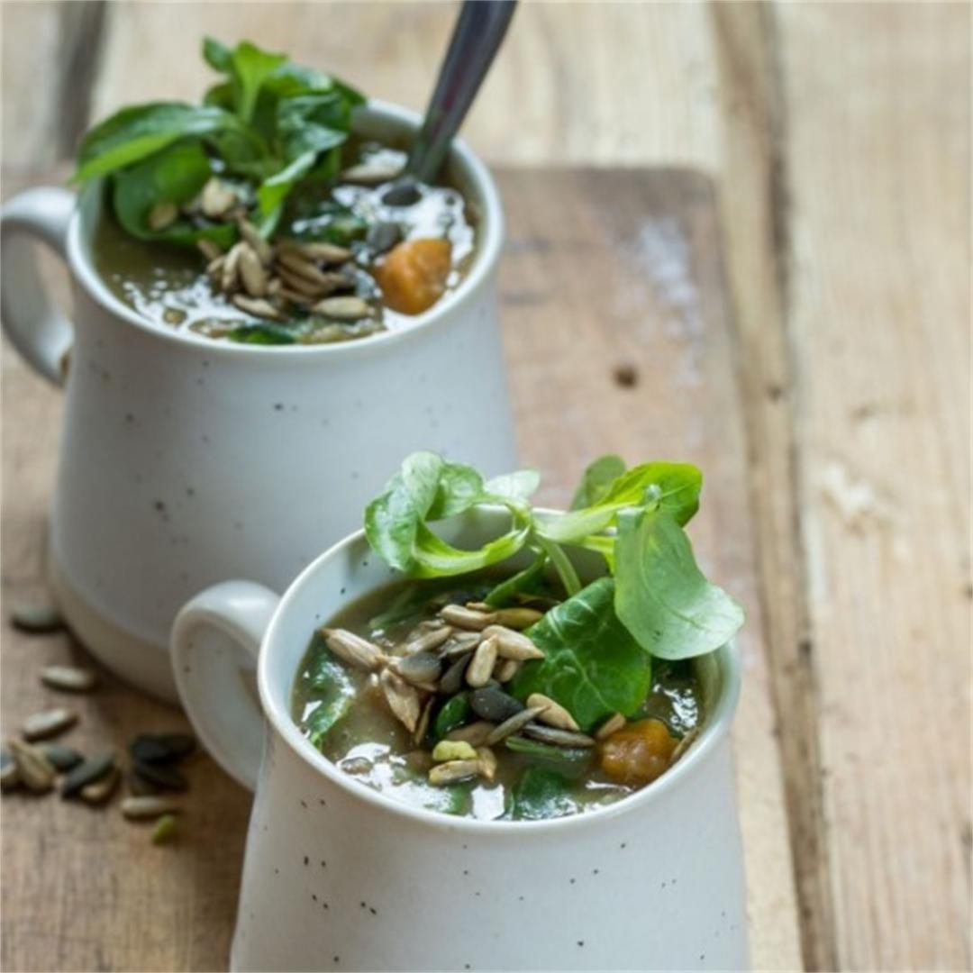 Hearty Lentil, Potato and Greens Soup