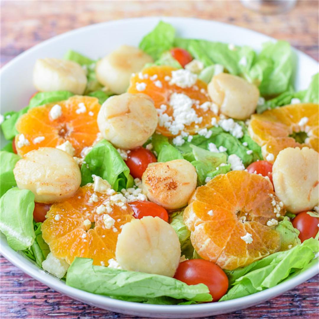 Sweet Orange Scallop Salad