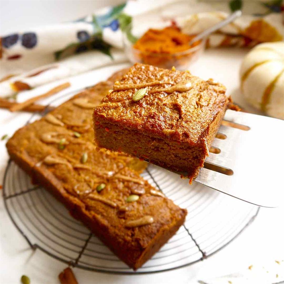Pumpkin Carrot Cake With Almond Maple Drizzle {Paleo, GF}