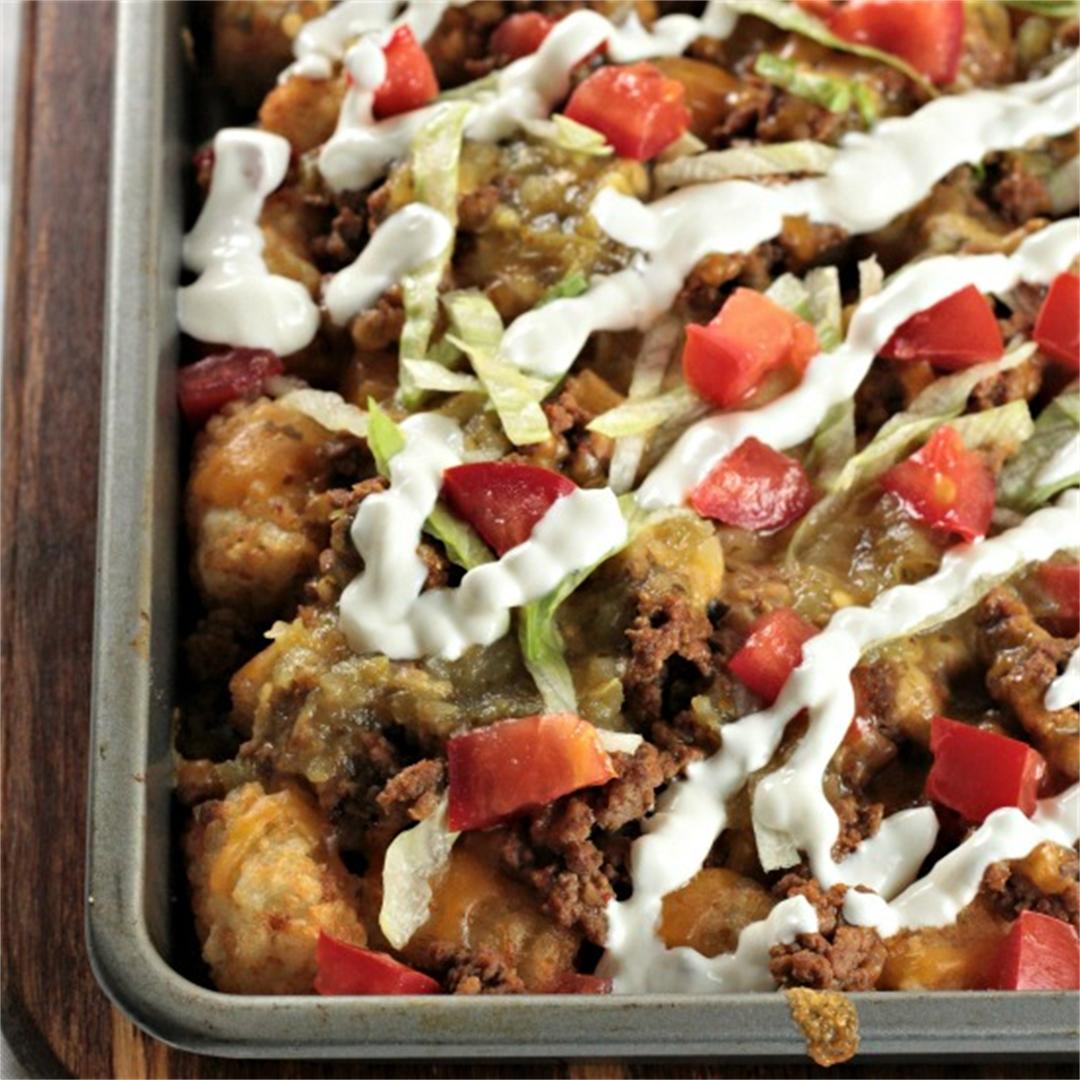 Loaded Beef Tater Tots (Totchos)