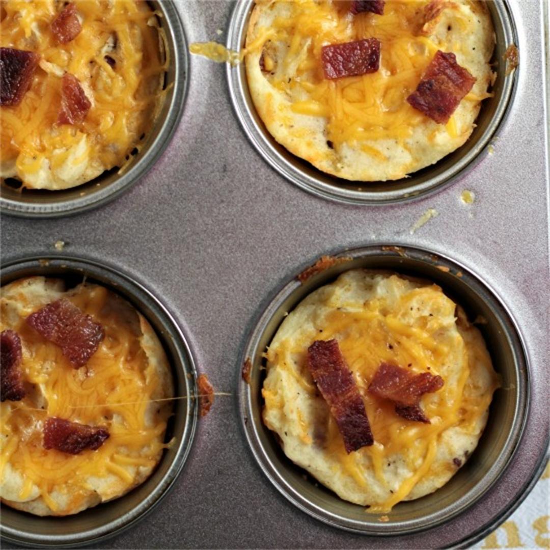 Baked Cheesy Mashed Potato Cups