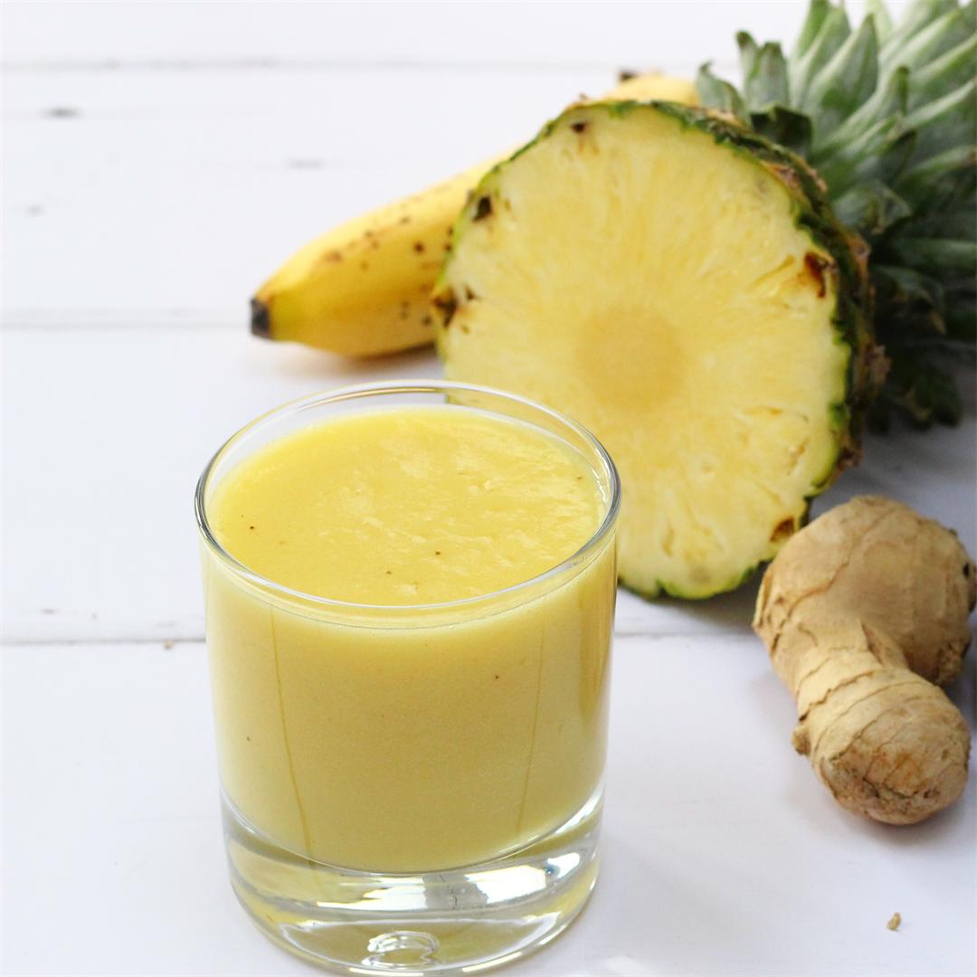 Tropical fruit ginger smoothie