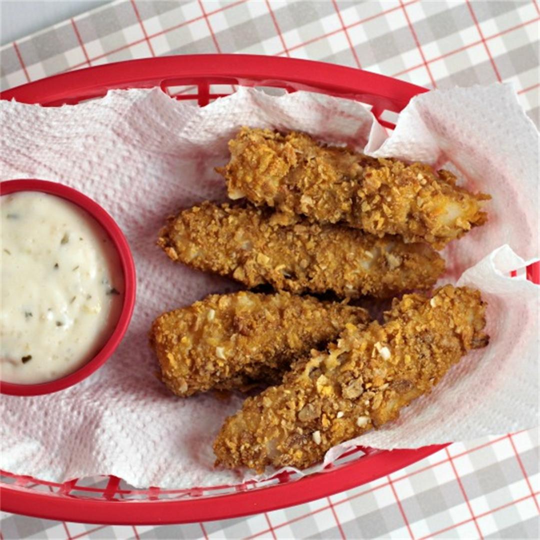 Honey Bunches of Oats Crusted Fish Sticks