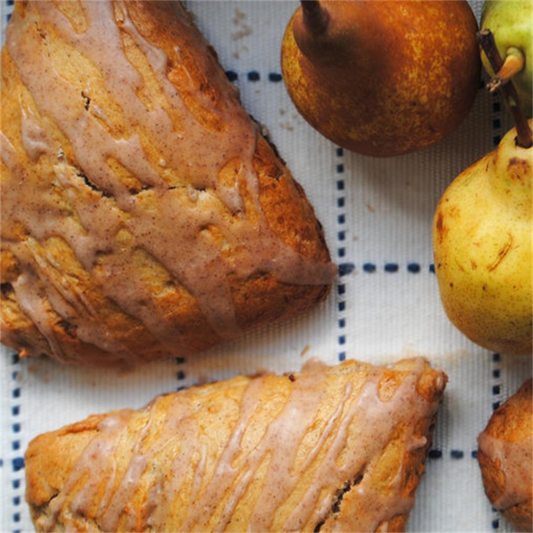 Roasted Pear Cinnamon Scones