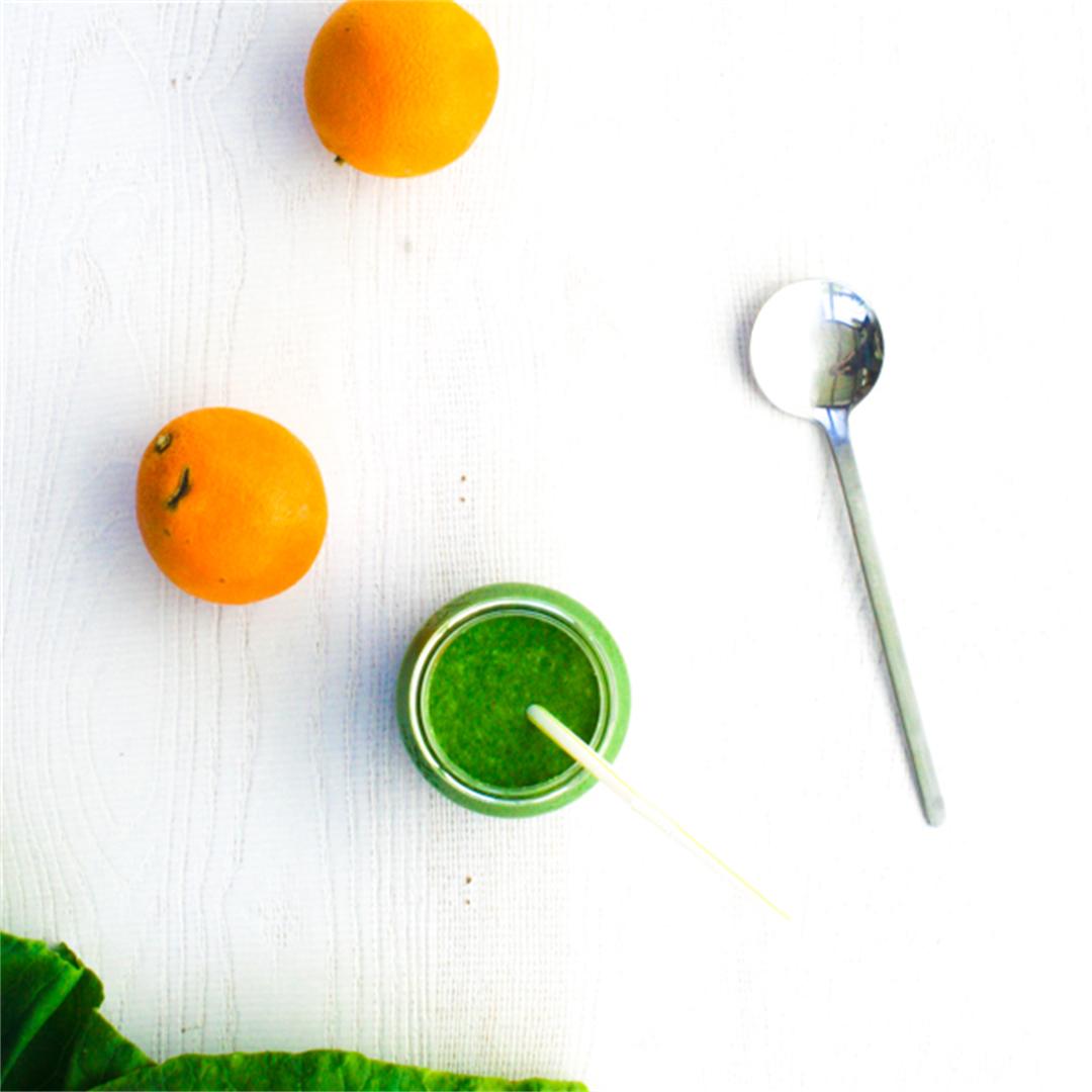 Vegan Kale & Orange Juice Green Smoothie