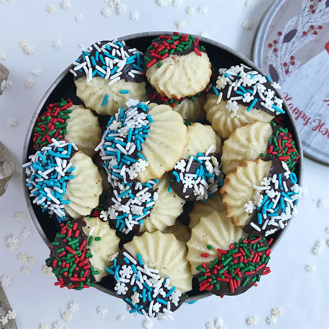 Festive Holiday Spritz Cookies