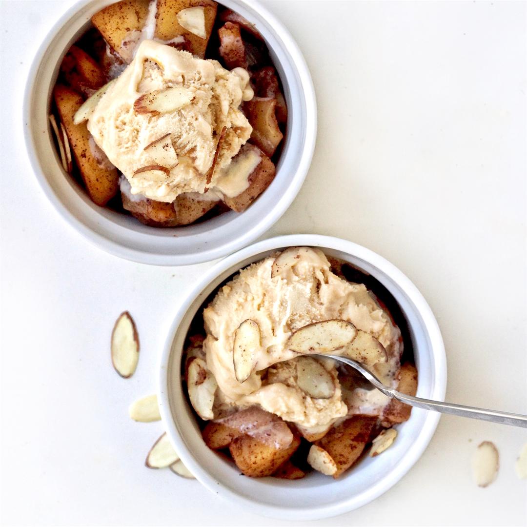 Healthy Sauteed Apples Topped with Cinnamon- Vegan, Gluten-free