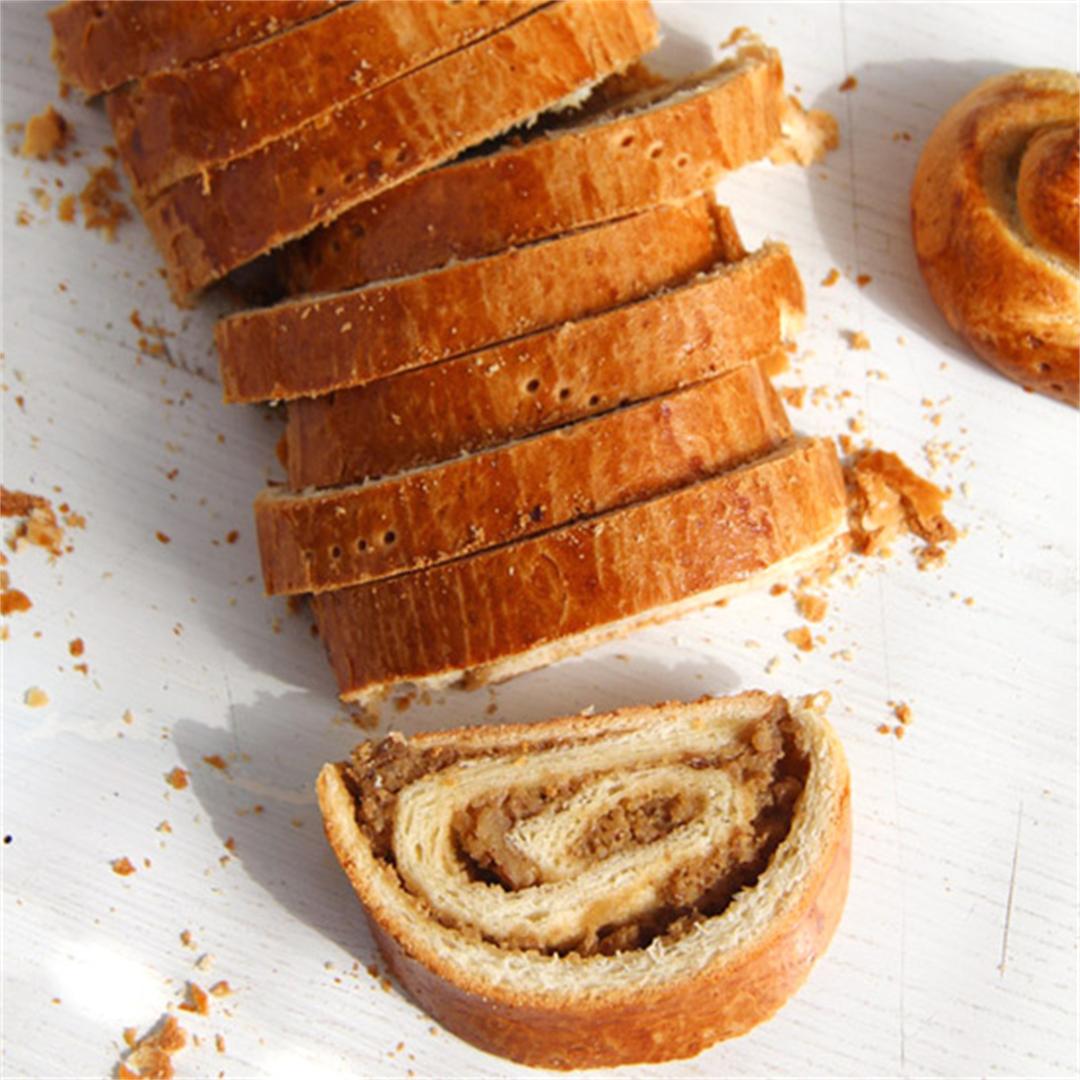 Traditional Hungarian Pastry Rolls with Walnut Filling