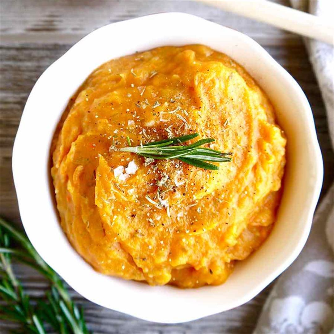 Mashed Butternut Squash, Carrot, And Potatoes (Paleo, Whole30)