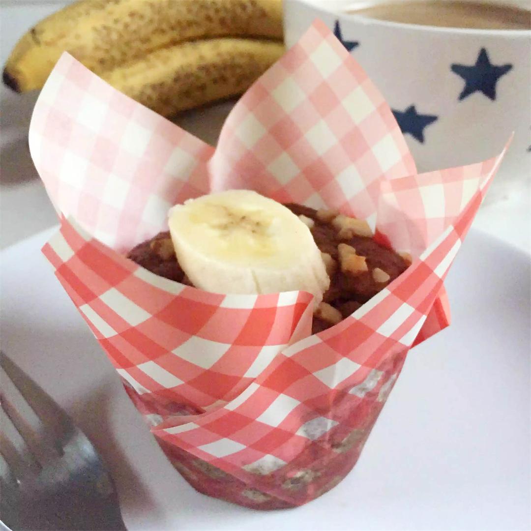 Banana Cinnamon Breakfast Muffins - Refined Sugarfree!