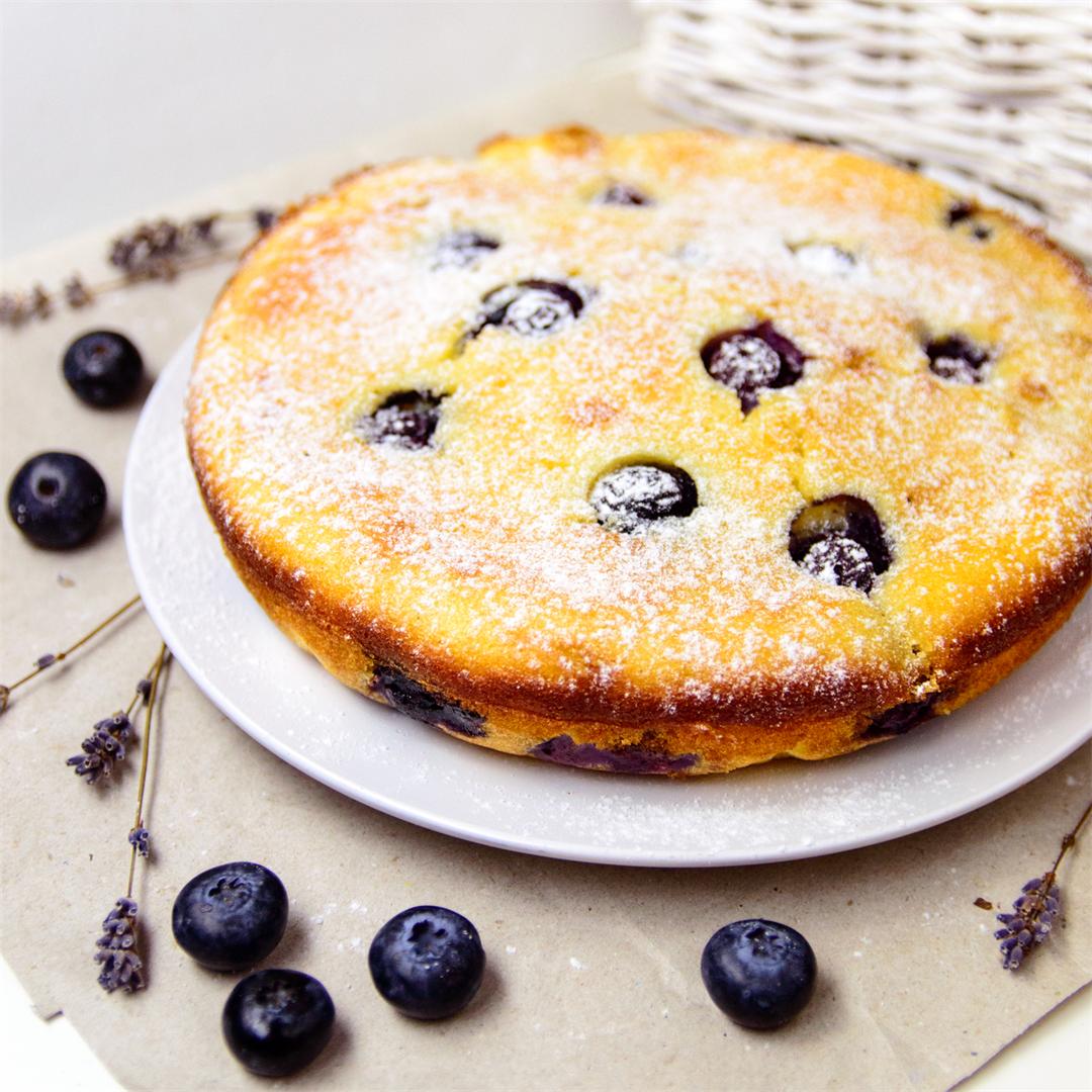 Easy and Simple Blueberry Ricotta Cake