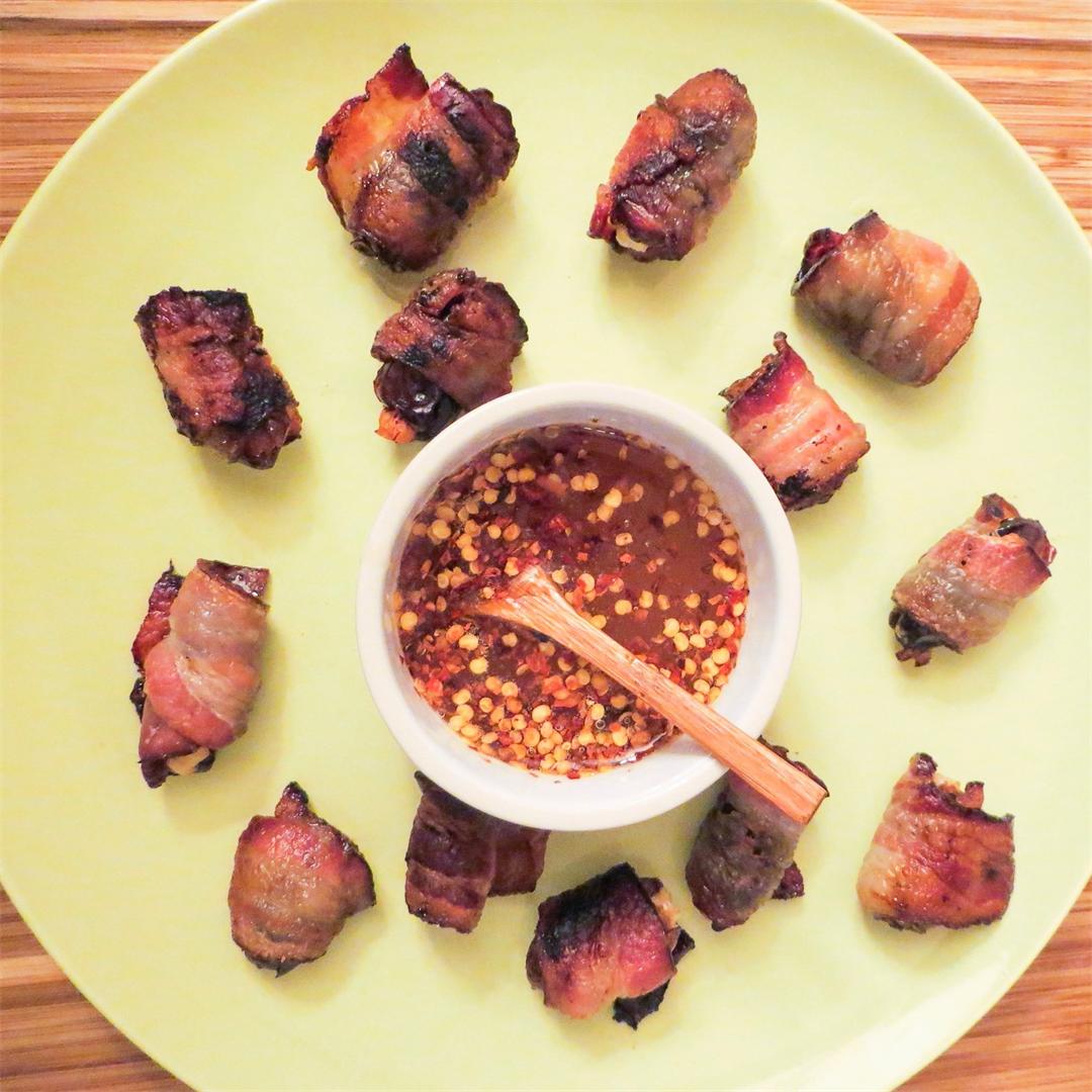 Manchego Stuffed Bacon Wrapped Dates