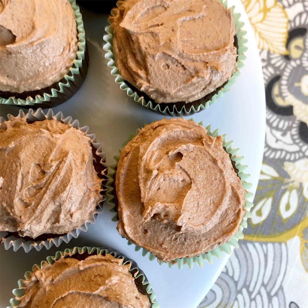 Low Carb Chocolate Cupcakes with Nuttela Frosting