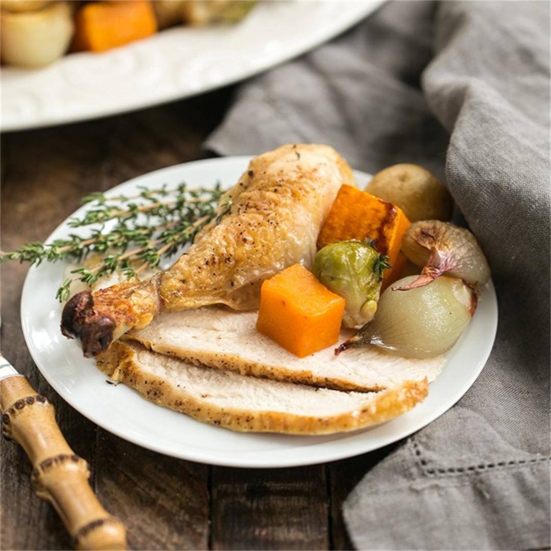 Sheet Pan Chicken with Roasted Fall Vegetables