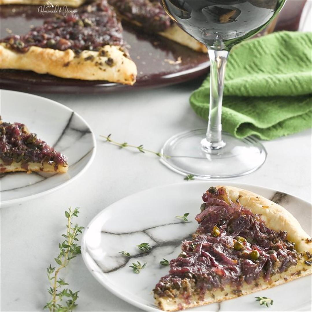 Pissaladiere French Pizza With Onion Olive Tapenade