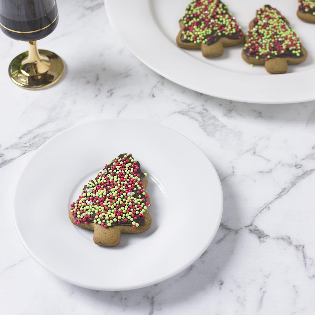 Lebkuchen Christmas Tree Cookies