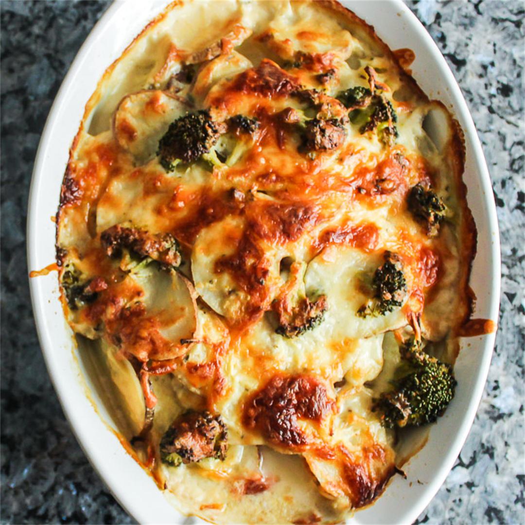 Scalloped Potatoes with Broccoli