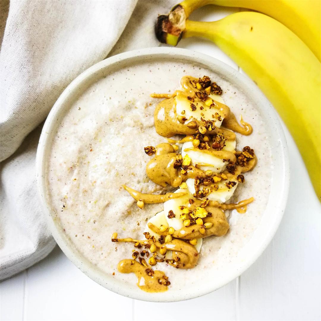 Creamy Banana & Maca Buckwheat Porridge