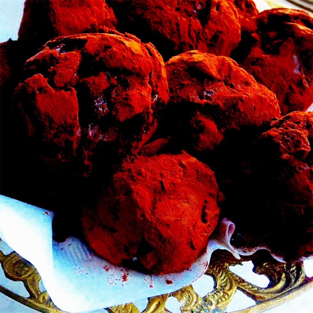 Rugged: dried fruit chocolate truffles