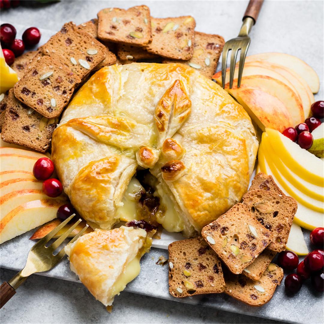 Cranberry Maple Pecan Baked Brie