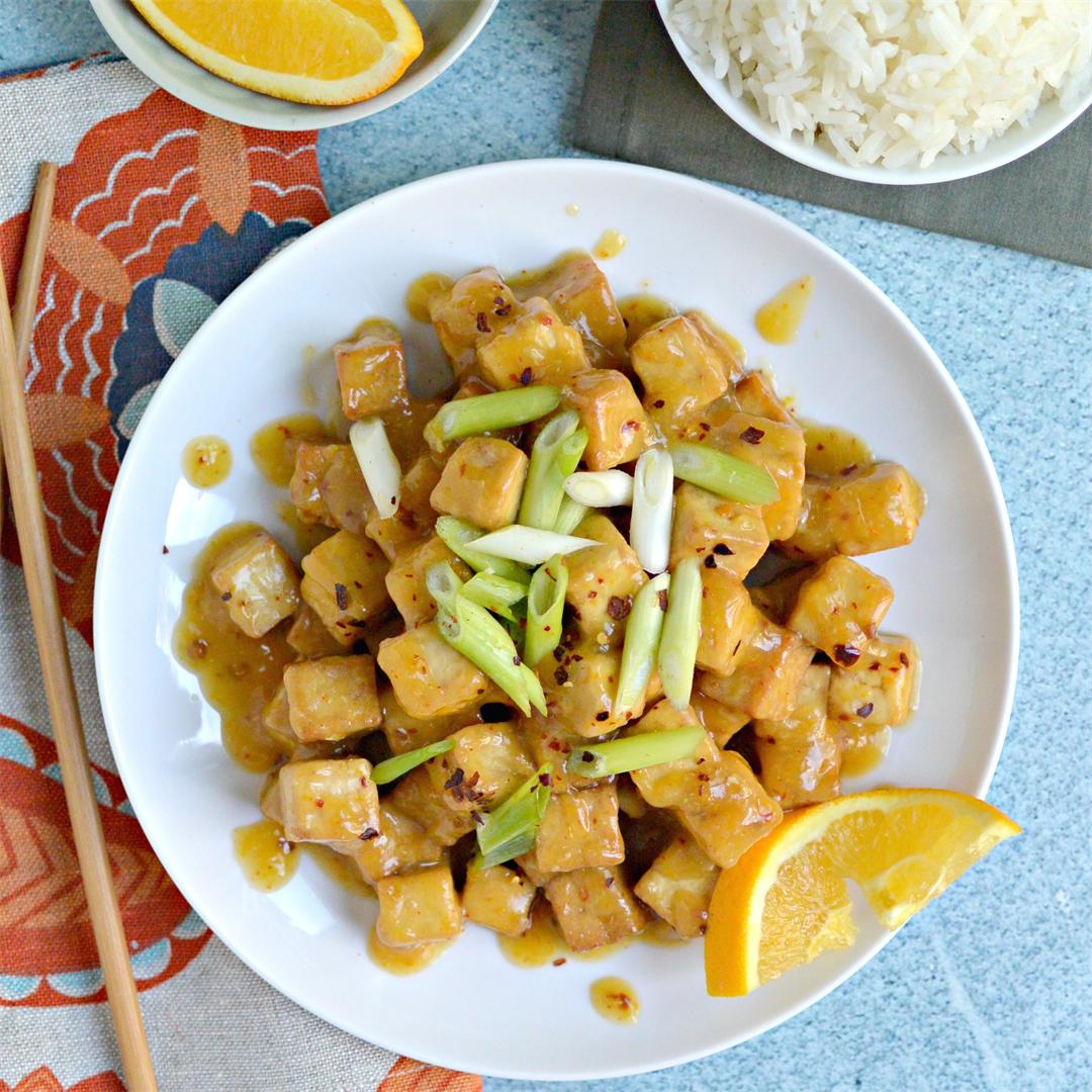 Air Fryer Orange Tofu