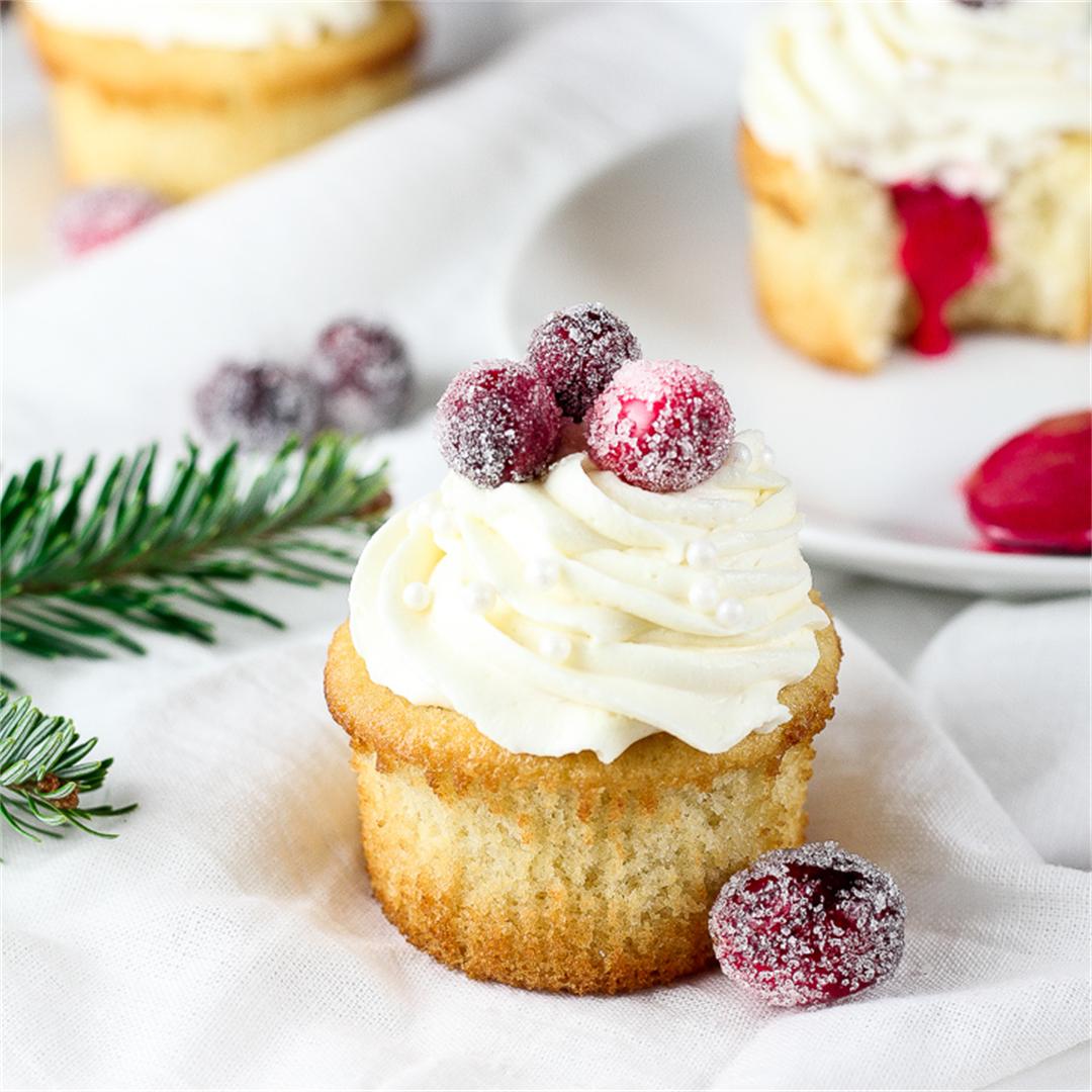 Cranberry and White Chocolate Cupcakes