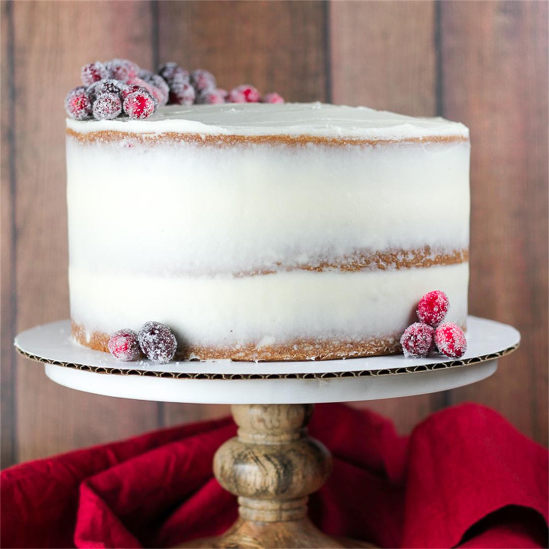 Cranberry Apple Cake with Cream Cheese Frosting