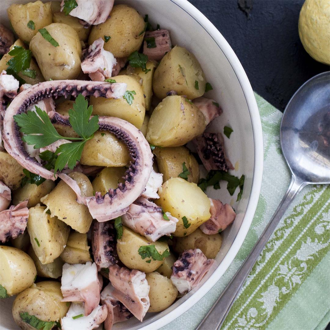 Warm Octopus Salad: “Legs” and Potato