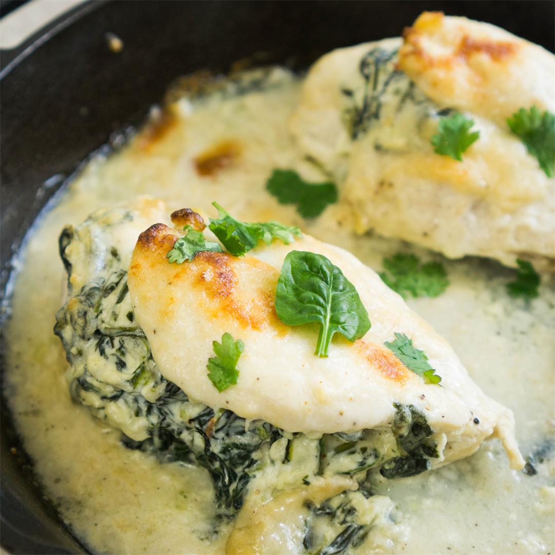 Spinach and Cheese Stuffed Chicken Breast