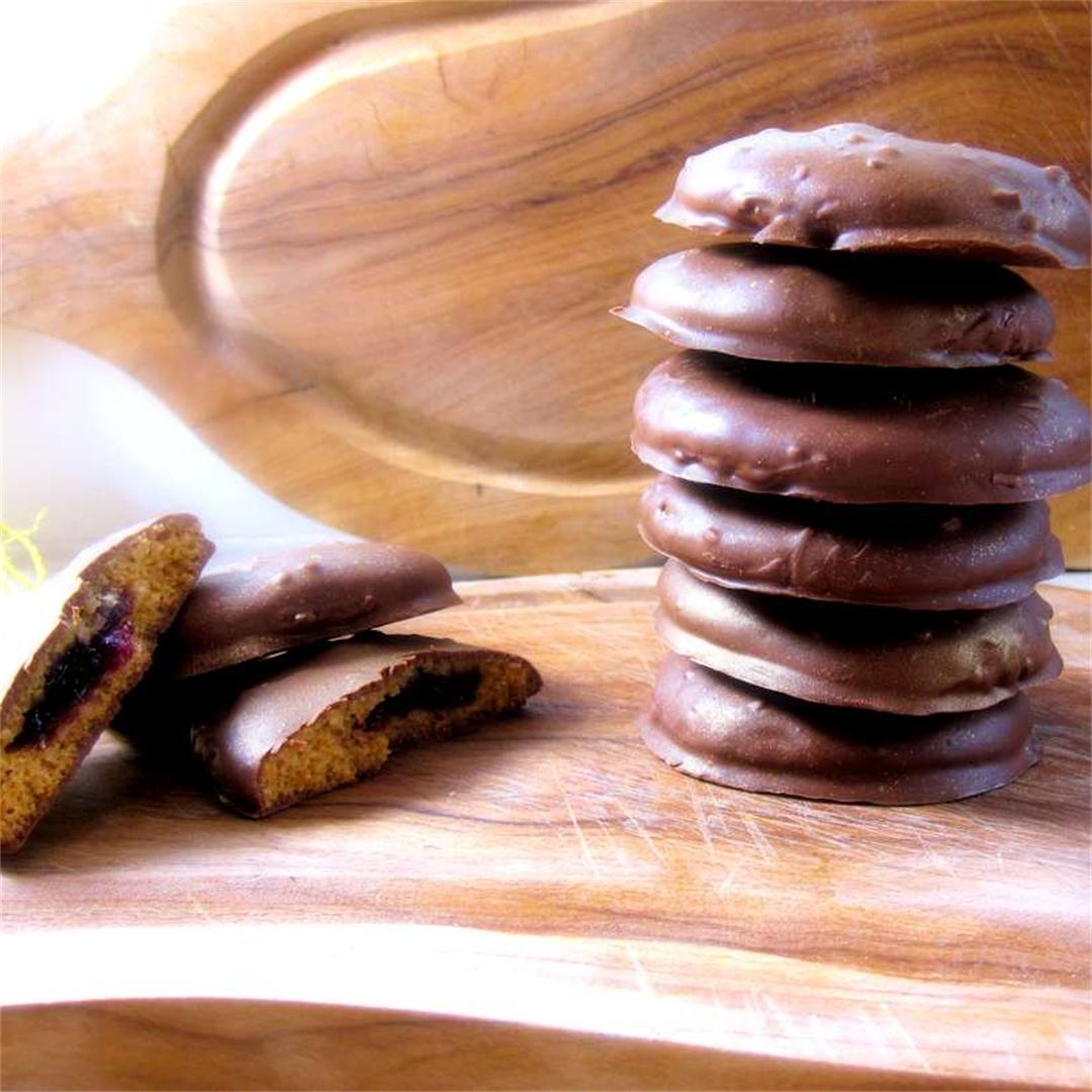 Chocolate covered lebkuchen