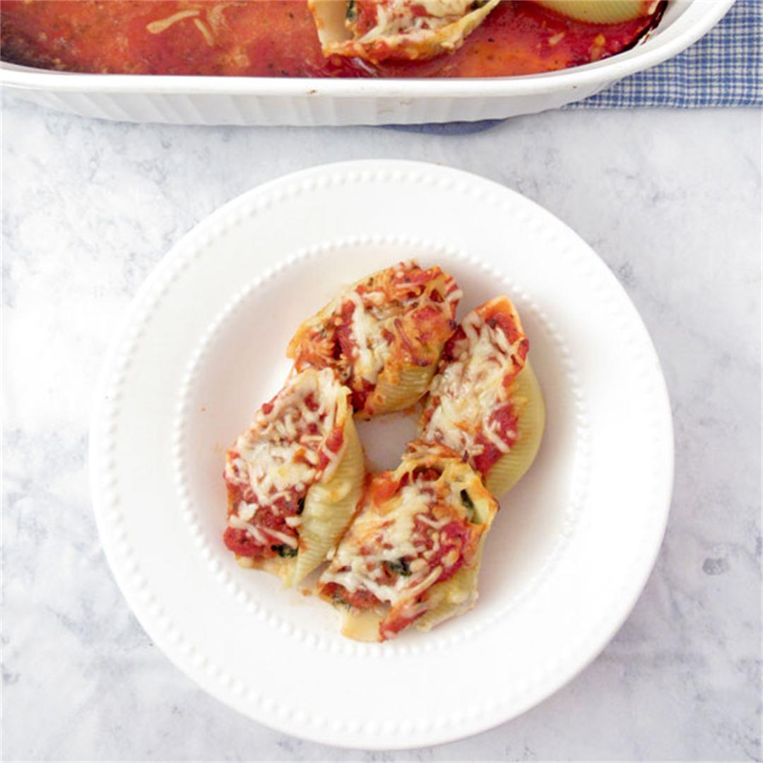 Stuffed Shells with Turkey and Spinach
