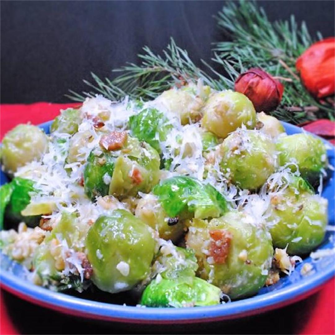 Brussels sprouts with parmesan and walnuts