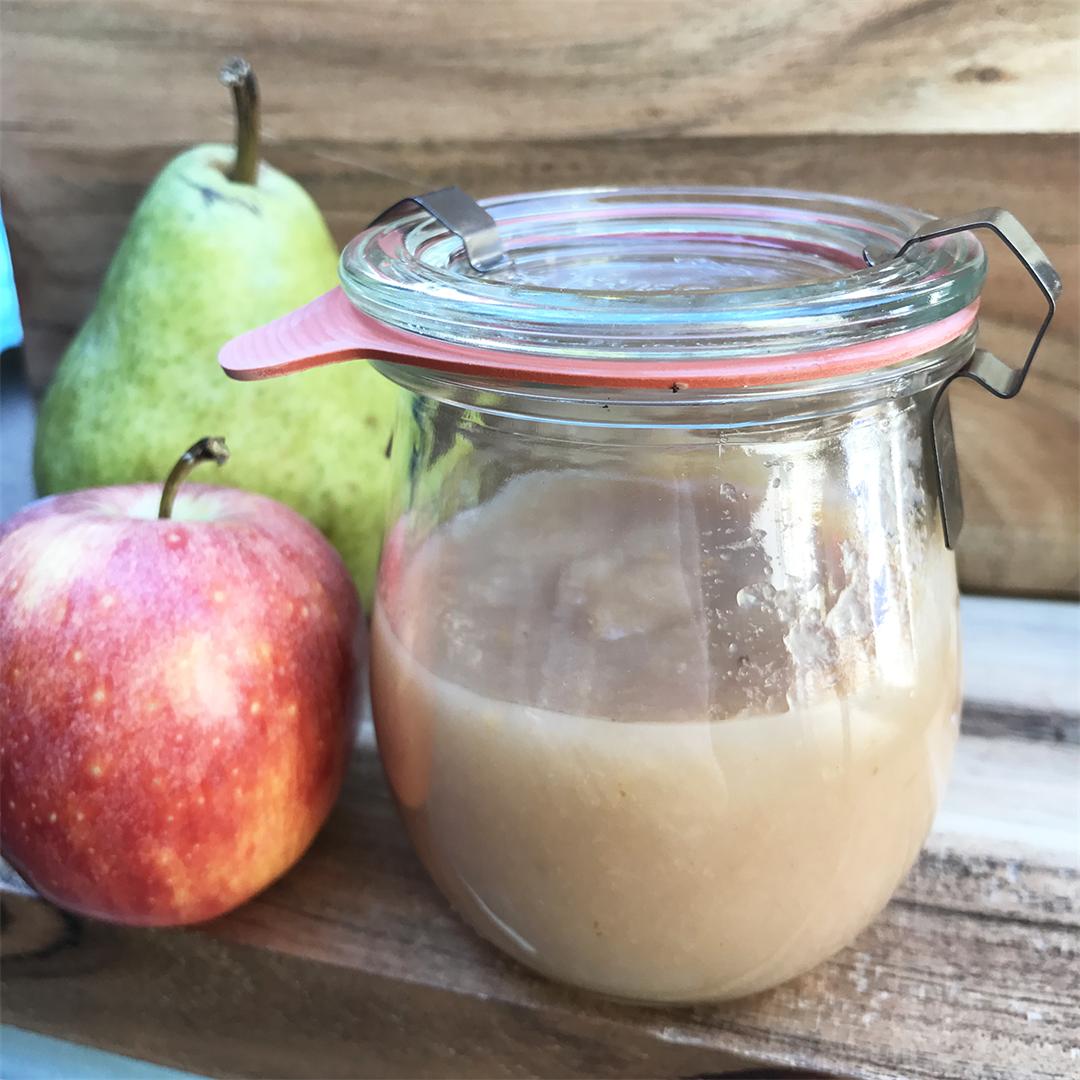 Quick And Easy Apple Pear Sauce