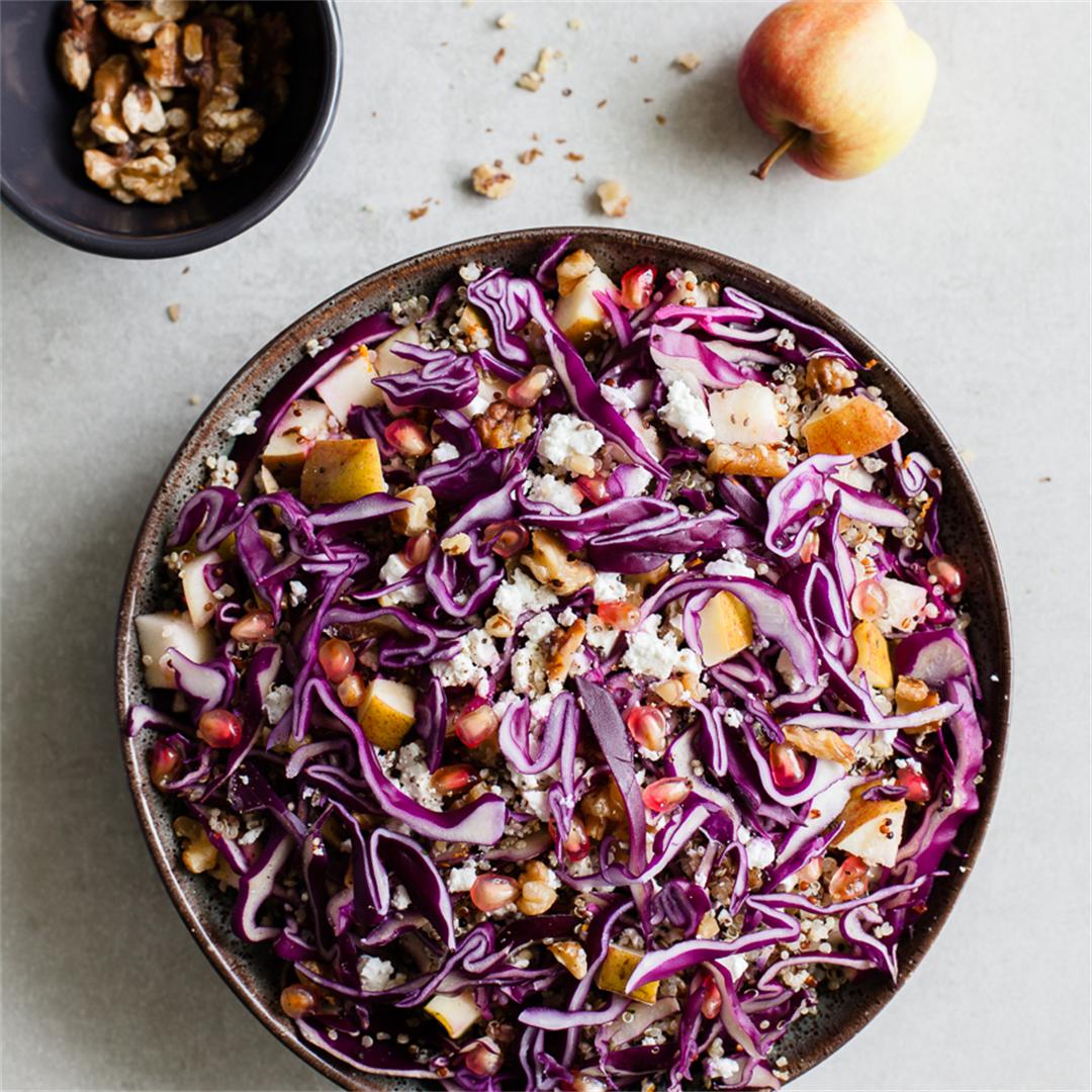 Red Cabbage and Apple Quinoa