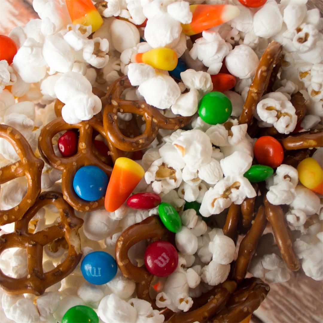 Leftover Halloween Candy Snack Mix