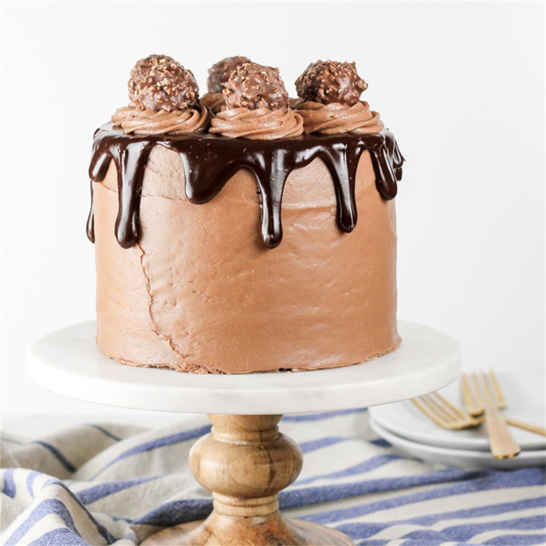 Nutella Chocolate Cake with Nutella Cream Cheese Frosting